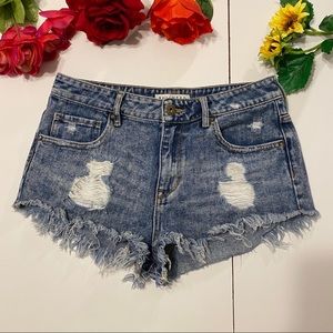 Bullhead Distressed Acid Wash Jean Shorts 11